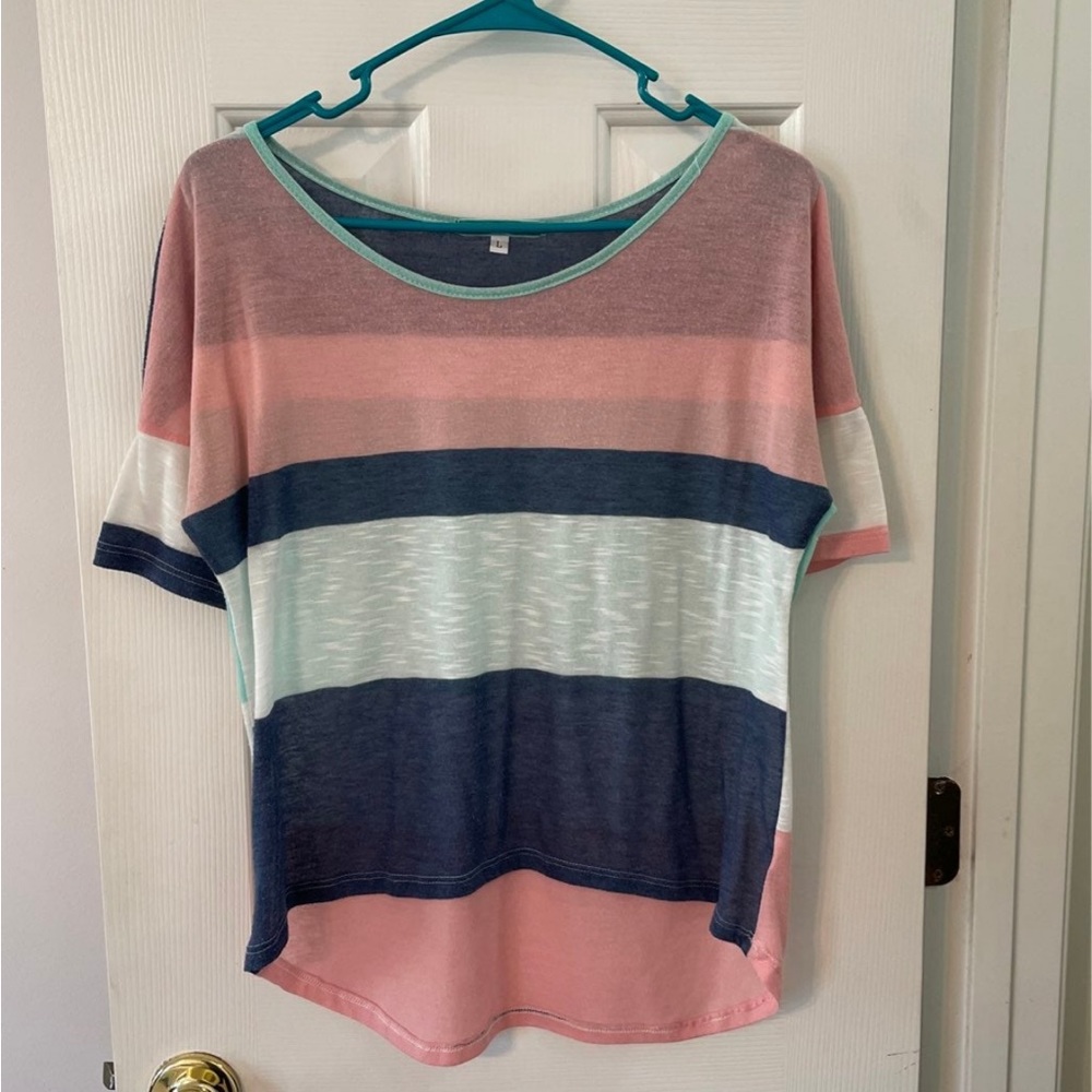 High Low Color Block shirt